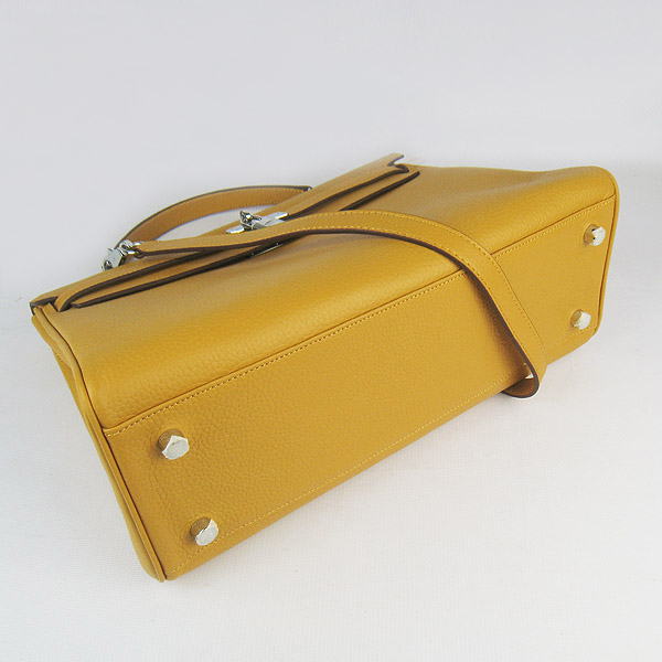 High Quality Hermes Kelly 35CM Togo Leather Bag Yellow 6308 - Click Image to Close